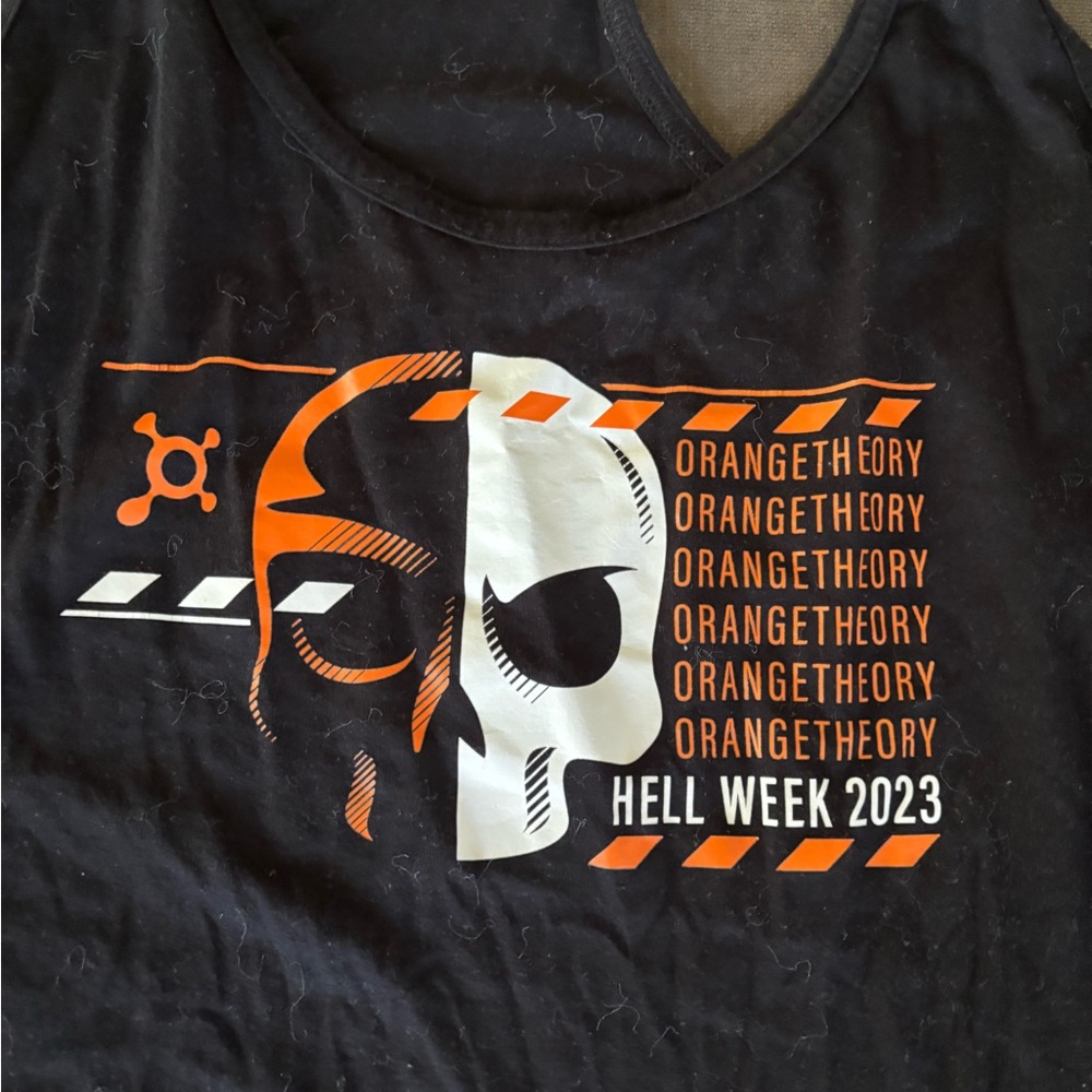 Orangetheory Black Tank with White Logo